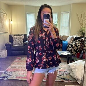 Skies Are Blue Women’s Floral Blouse